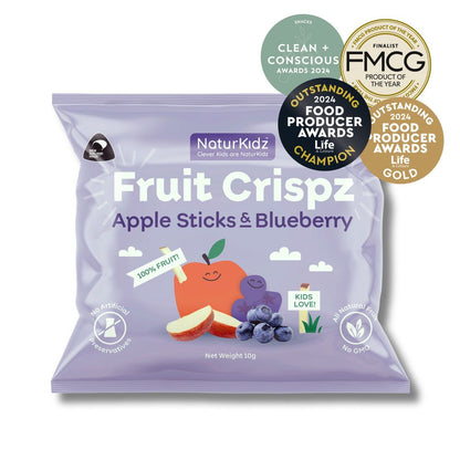NaturKidz Fruit Crispz - Apple Sticks & Blueberry - 10g