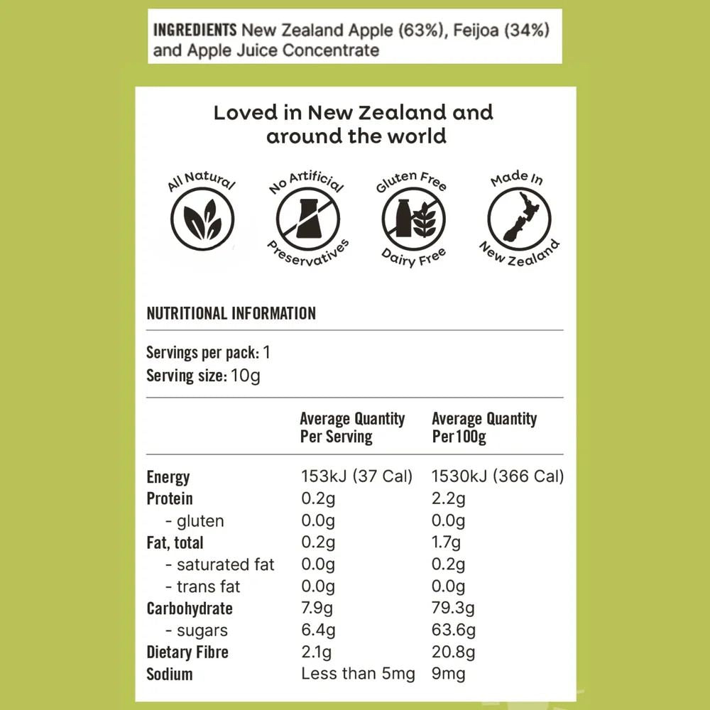 NaturKidz Fruit Crispz - Apple & Feijoa Sticks - 10g