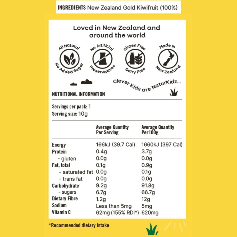 NaturKidz Fruit Crispz - Gold Kiwi Slices - 10g