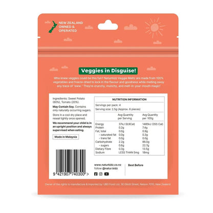 NaturKidz Sweet Potato & Tomato Veggie Meltz - 10g
