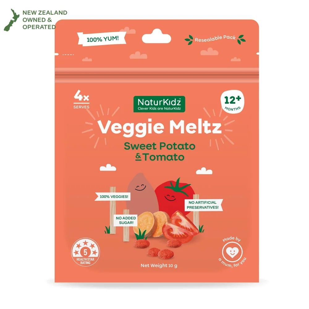 NaturKidz Sweet Potato & Tomato Veggie Meltz - 10g