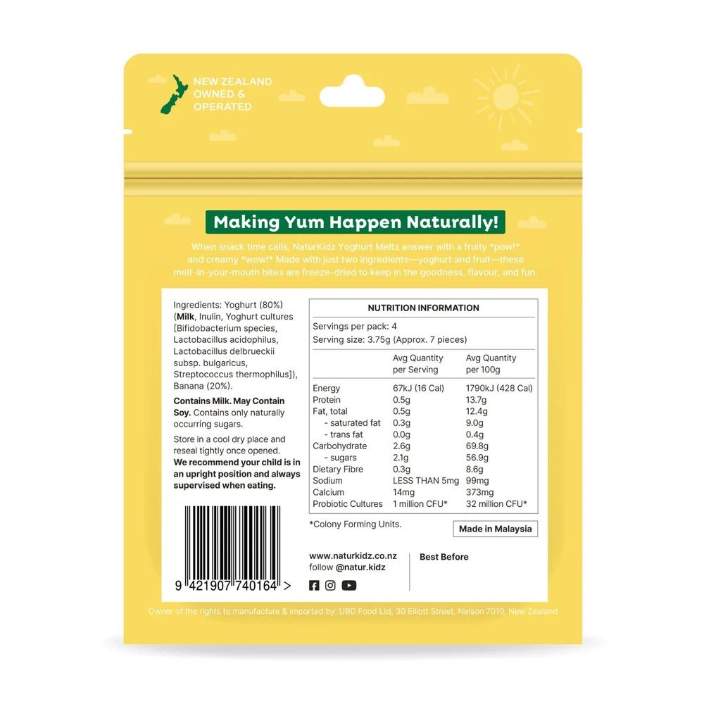 NaturKidz Banana Yoghurt Meltz - 15g