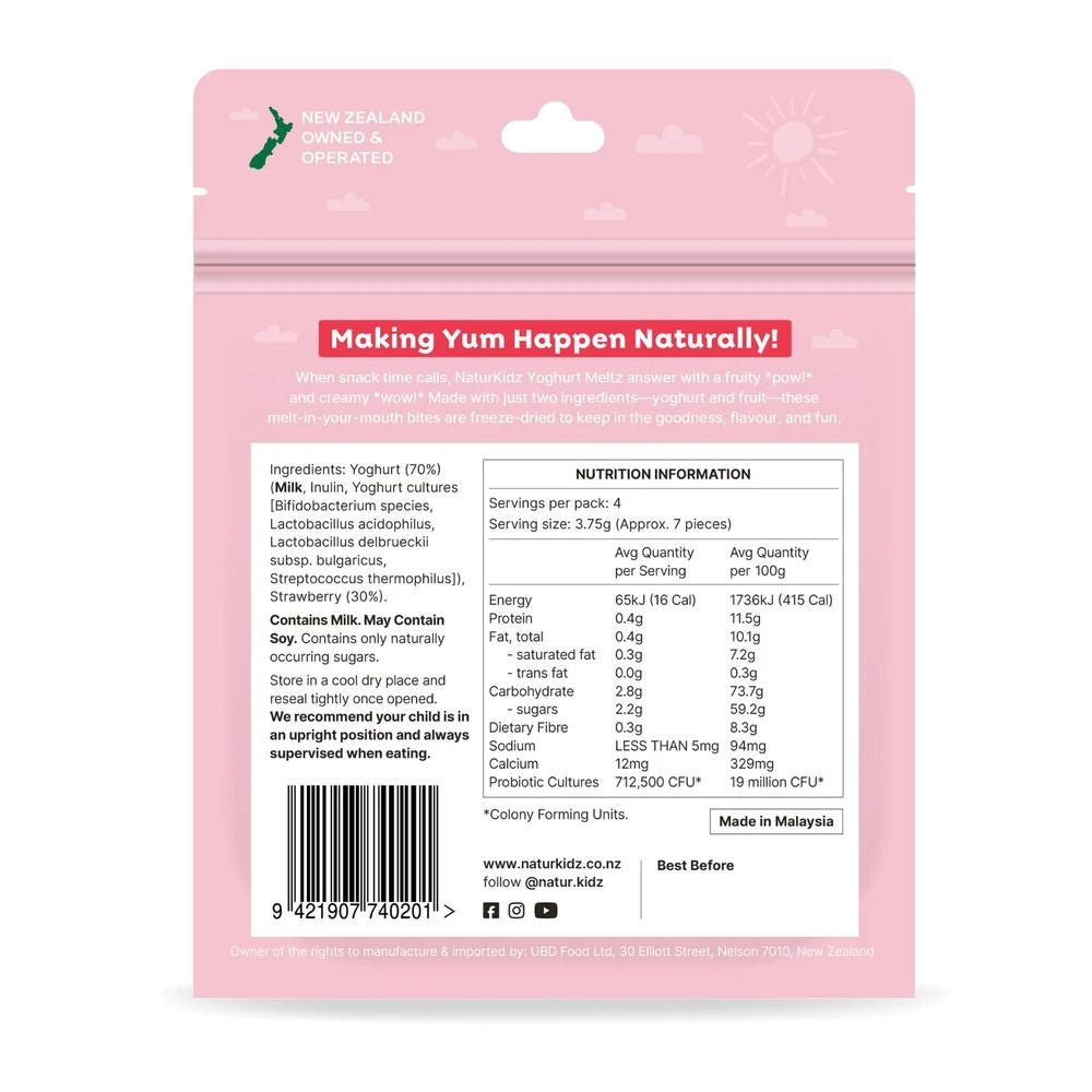 NaturKidz Strawberry Yoghurt Meltz - 15g