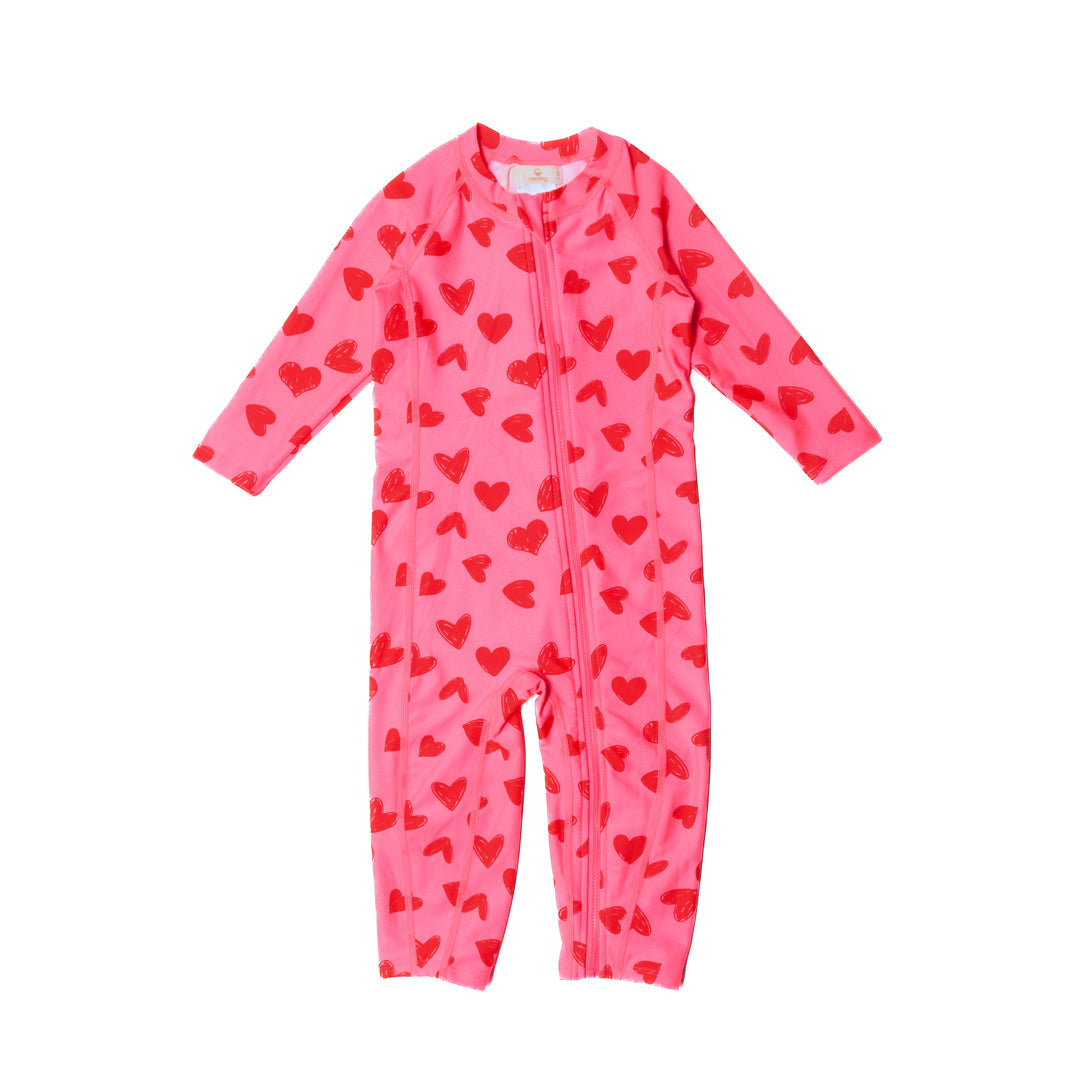 Neon by Nestling Full Swimmers - Pink Hearts