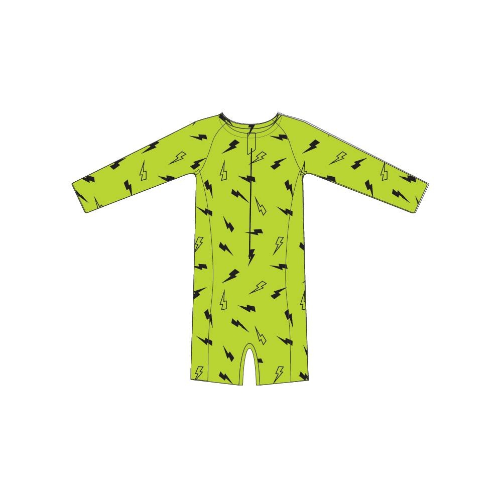 Neon by Nestling Shortie Swimmers - Kids - Green Bolts
