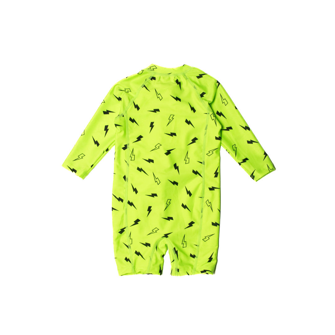 Neon by Nestling Shortie Swimmers - Green Bolts