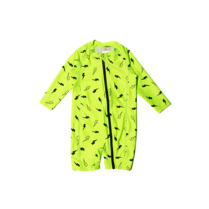 Neon by Nestling Shortie Swimmers - Green Bolts