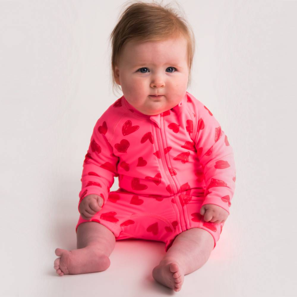 Neon by Nestling Shortie Swimmers - Pink Hearts