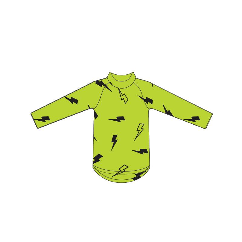 Neon by Nestling Swim Rash Vest - Green Bolts