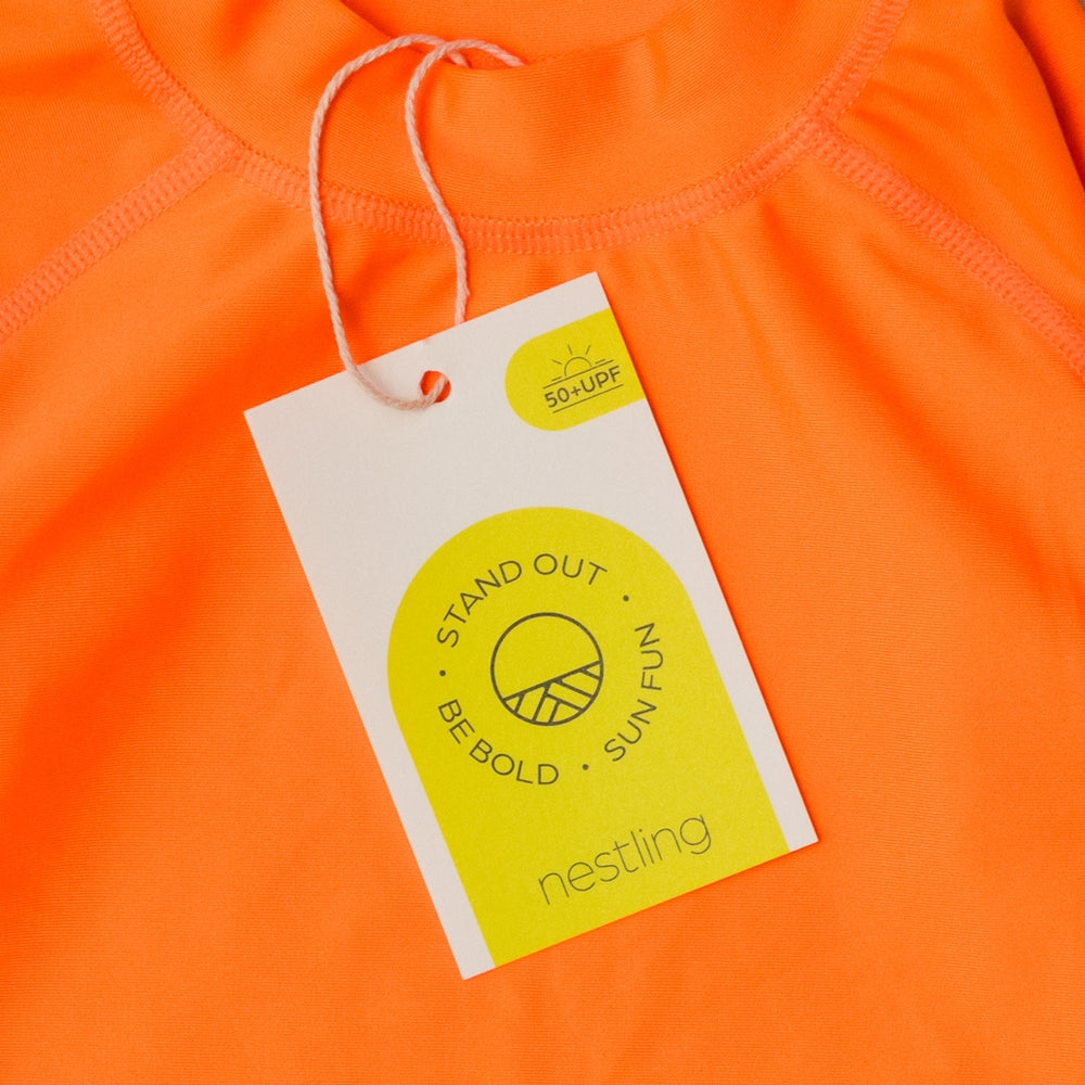 Neon by Nestling Swim Rash Vest - Neon Orange