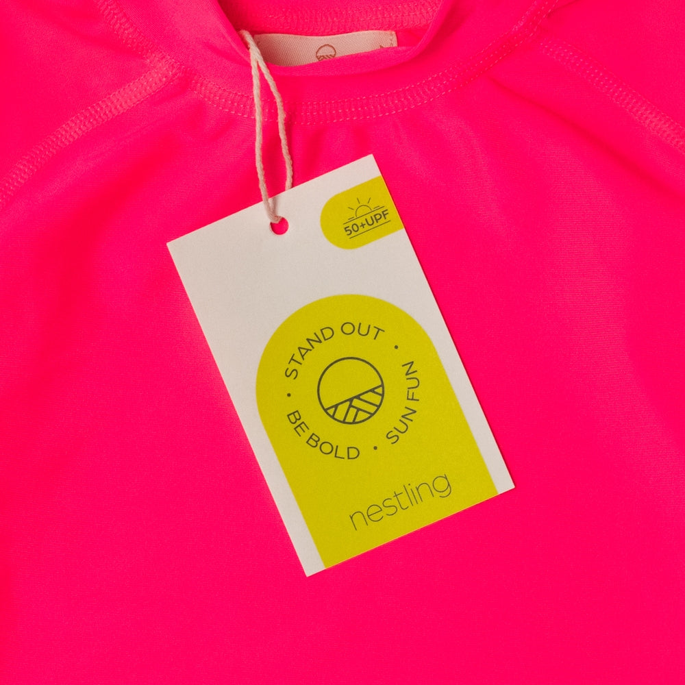 Neon by Nestling Swim Rash Vest - Neon Pink