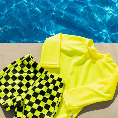 Neon by Nestling Swim Rash Vest - Neon Yellow