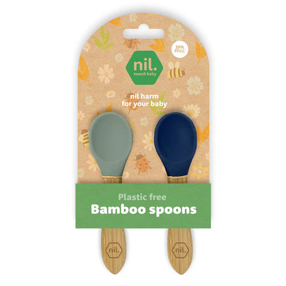 nil. Bamboo Baby Spoons 2pk