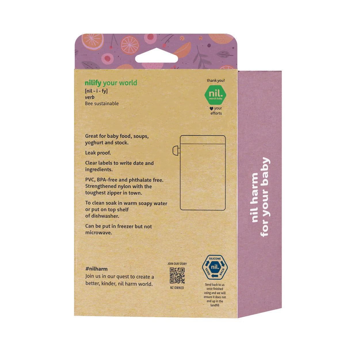 nil. Reusable Food Pouch 5pk