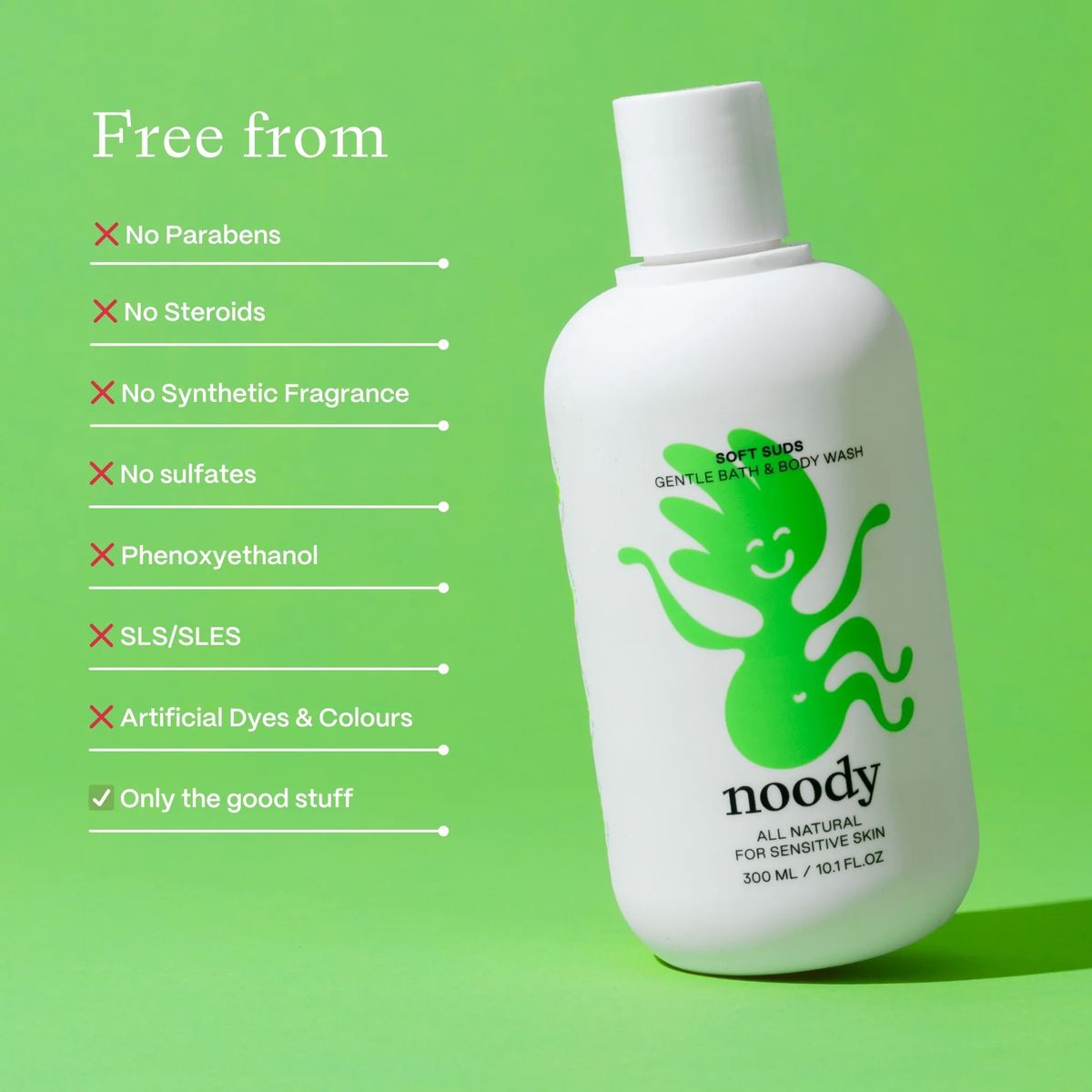 Noody Soft Suds - Gentle Bath & Body Wash 300ml