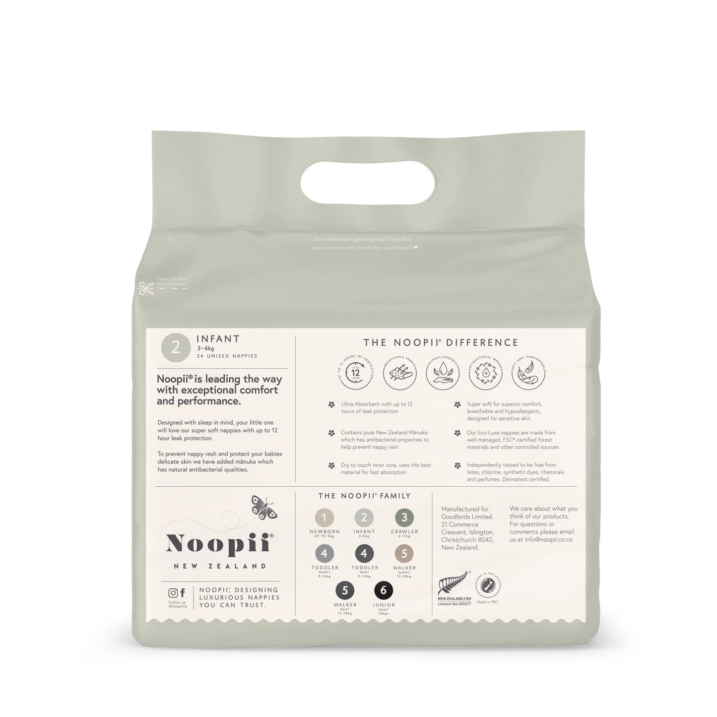 Noopii® Infant Unisex Nappies - Size 2