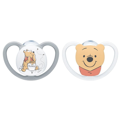 NUK Disney Winnie the Pooh Space Soother 6-18mths 2pk