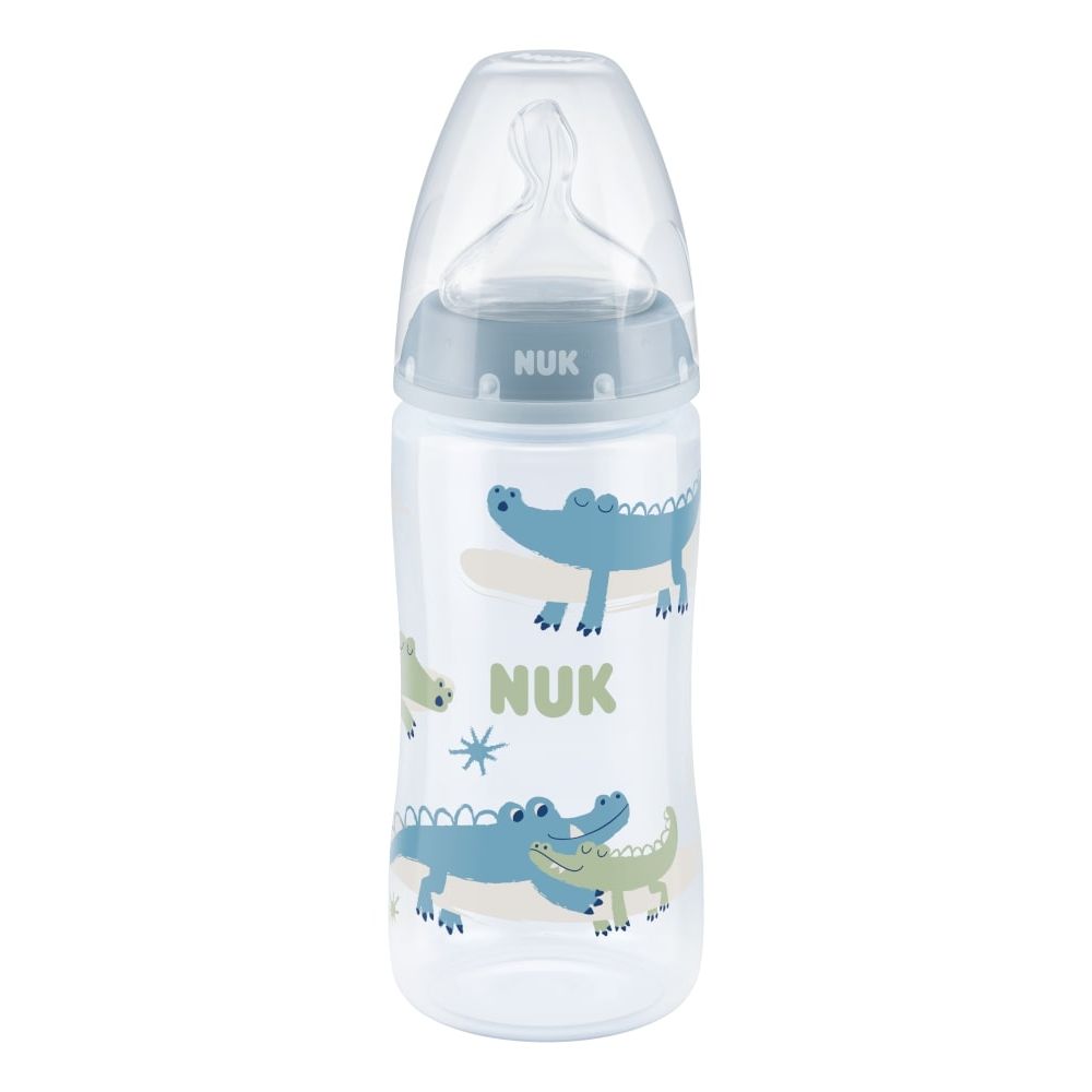 NUK First Choice Temp Control Bottle, 300 ml Silicone Teat, Size 1 0-6mths