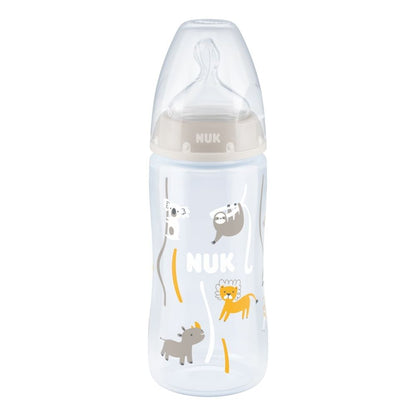 NUK First Choice Temp Control Bottle, 300 ml Silicone Teat, Size 1 0-6mths