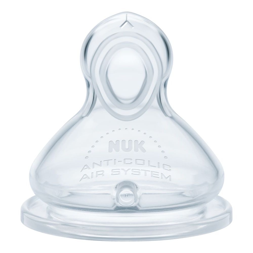 NUK First Choice+ Flow Control Silicone Teat 6-18mths 2pk