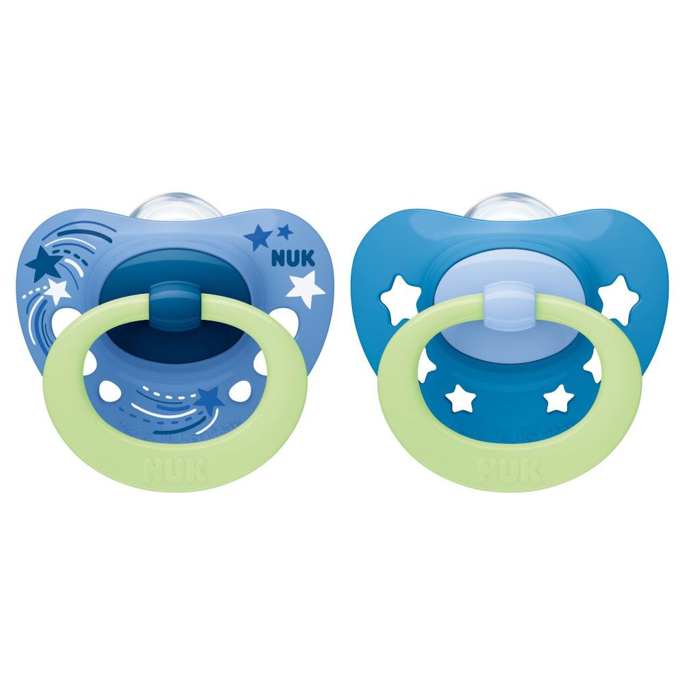 NUK Signature Night Soothers 2pk 0-6months