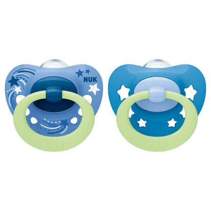 NUK Signature Night Soothers 2pk 0-6months