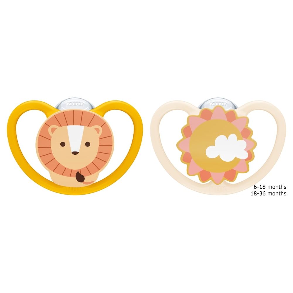 NUK Space Silicone Soothers 18-36mths 2pk