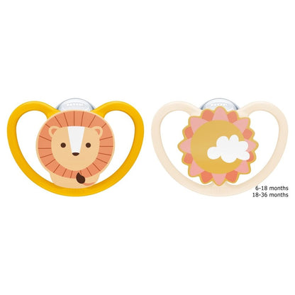 NUK Space Silicone Soothers 18-36mths 2pk