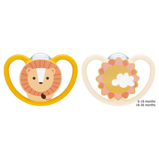 NUK Space Silicone Soothers 18-36mths 2pk