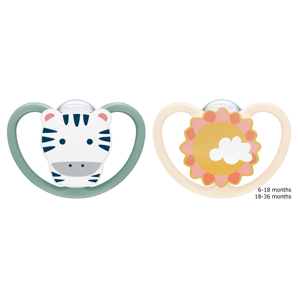 NUK Space Silicone Soothers 18-36mths 2pk