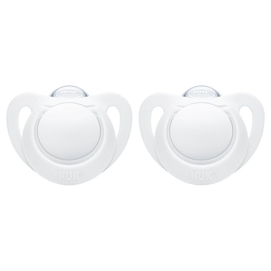 NUK Star Silicone Soothers 0-2mths 2pk