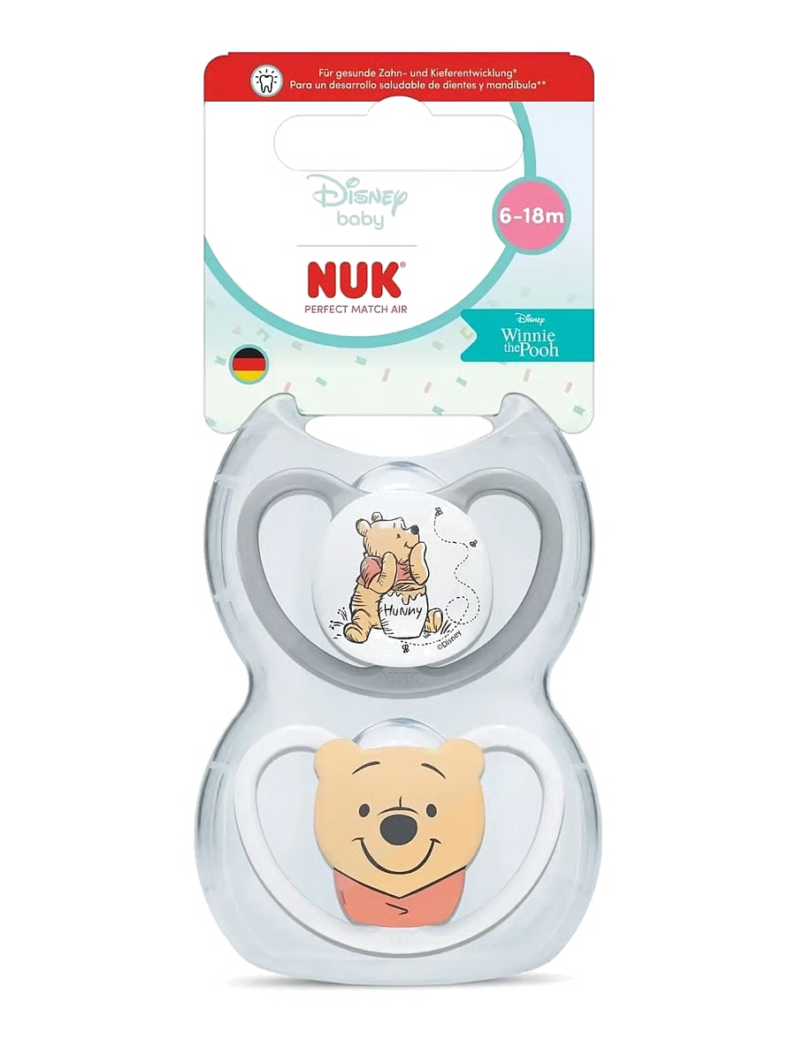 NUK Perfect Match Air Winnie The Pooh Soothers 2pk
