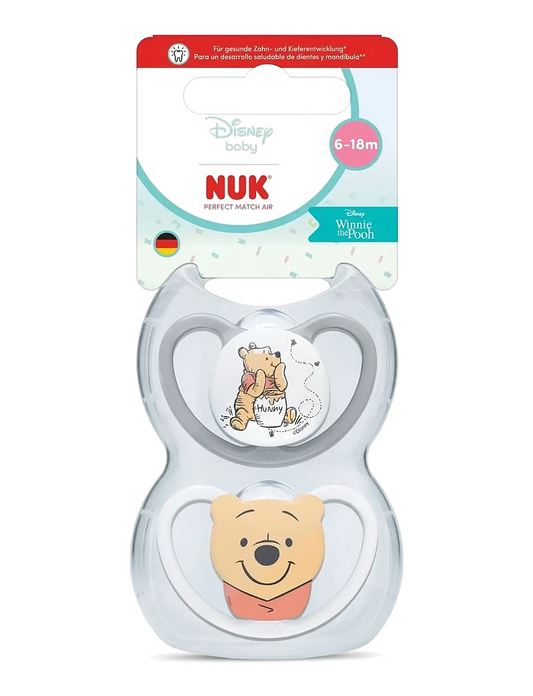 NUK Perfect Match Air Winnie The Pooh Soothers 2pk