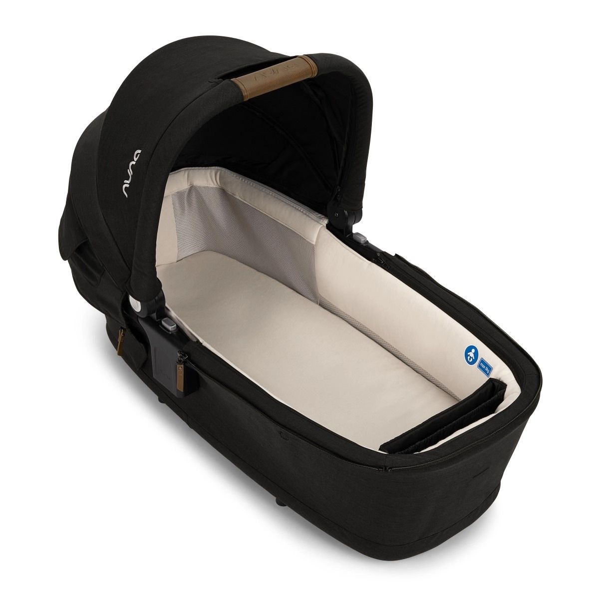 Nuna LYTL Carry Cot with Rain Cover - Caviar