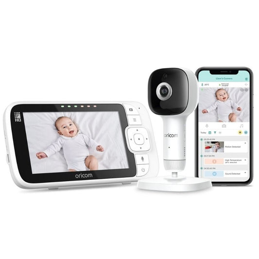 Oricom Skyview AI 5" Smart HD Baby Monitor with Cot Stand