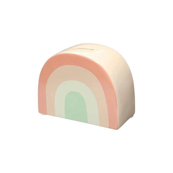 Pearhead Ceramic Rainbow Piggy Bank