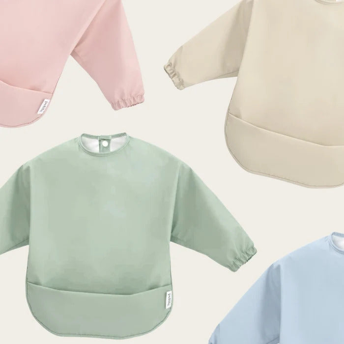 Petite Eats Sleeved Waterproof Baby Bibs