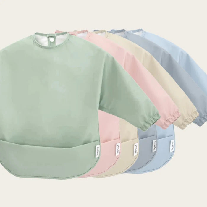 Petite Eats Sleeved Waterproof Baby Bibs