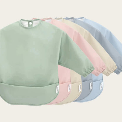 Petite Eats Sleeved Waterproof Baby Bibs