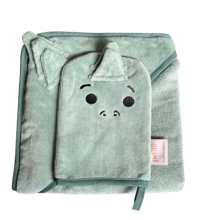 Petite Eats Hooded Towel and Washcloth Set