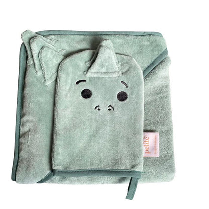 Petite Eats Hooded Towel and Washcloth Set