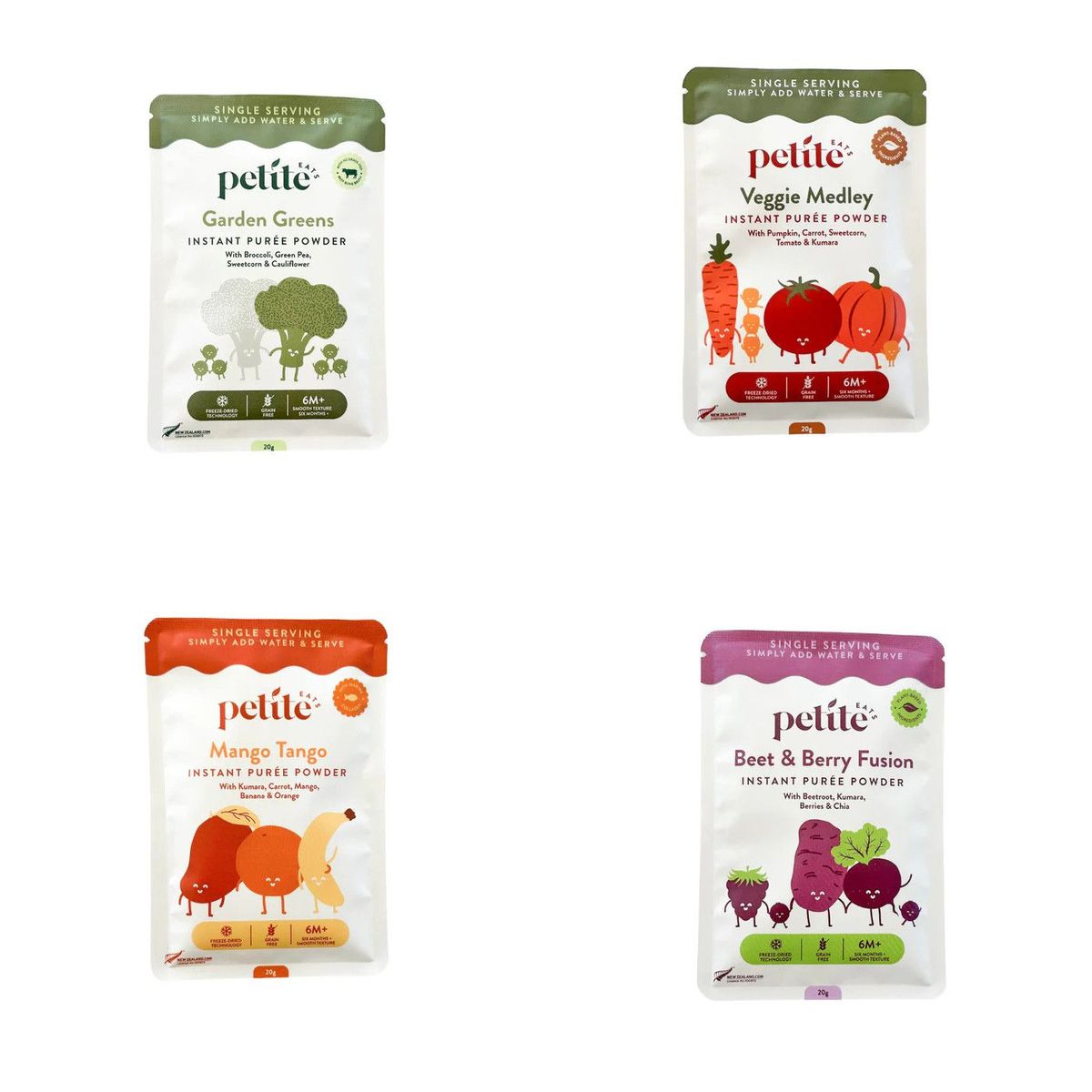 Petite Eats Instant Purée Powder 1pk - 20g Single Serve