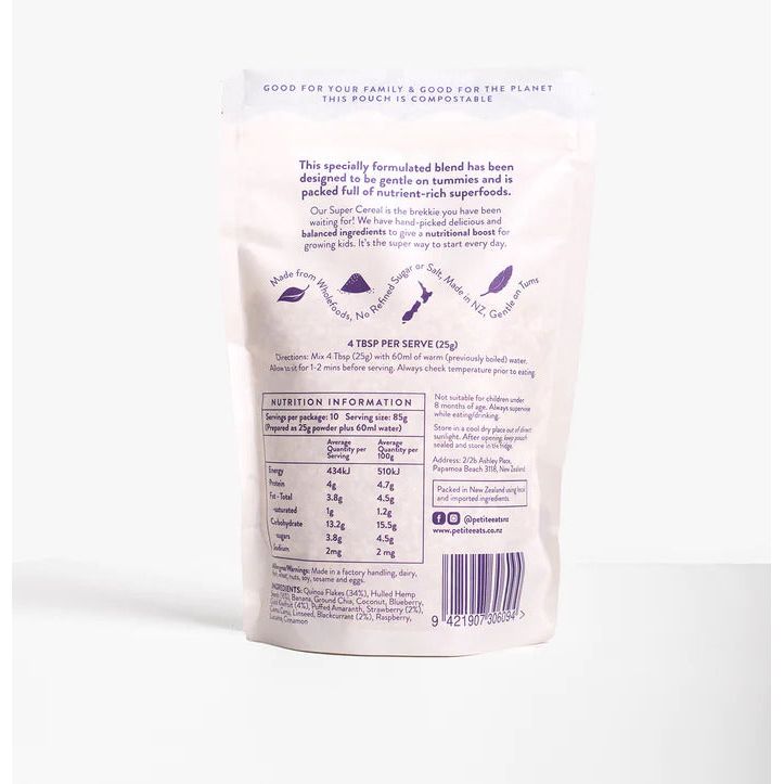 Petite Eats Quinoa Super Cereal 250g - 10 Servings