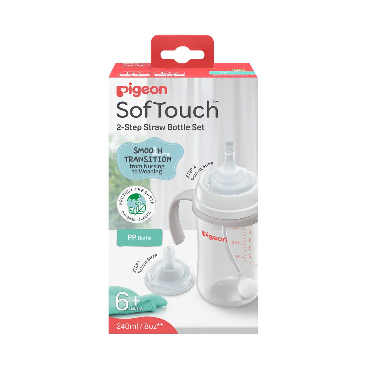 Pigeon SofTouch™ 2 Step Straw Bottle