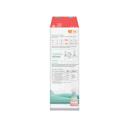 Pigeon SofTouch™ Wide Neck Bottle PP 330ml - Triple Pack