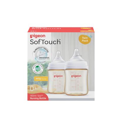 Piegon SofTouch™ Wide Neck Bottle PPSU - Twin Pack