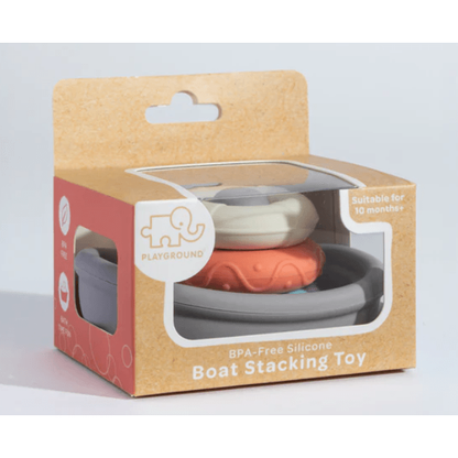 Living Textiles Playground Silicone Stacking Boat with Rings
