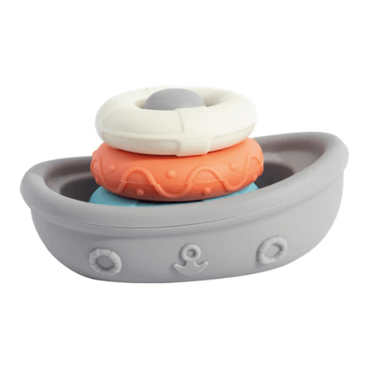 Living Textiles Playground Silicone Stacking Boat with Rings