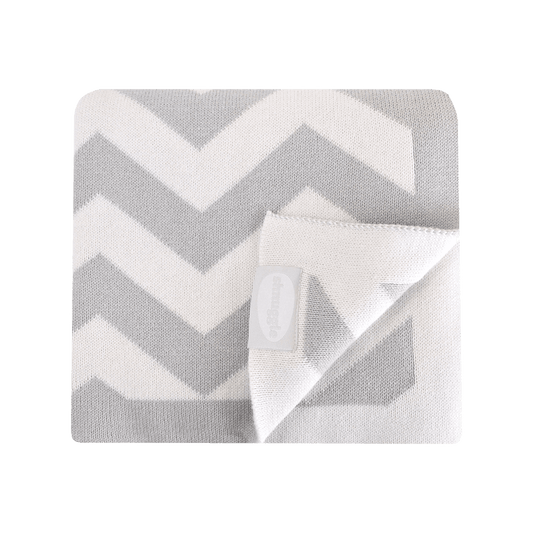 Shnuggle Knitted Blanket Chevron