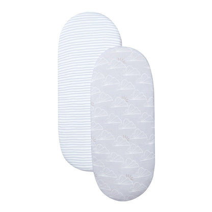 Shnuggle Dreami Moses Basket Fitted Sheets 2pk
